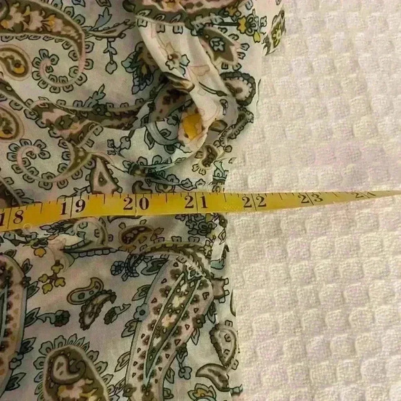 Talbots Boho Paisley Lightweight Cotton Top Size Large Petite Grandma Bohemian - Picture 7 of 10